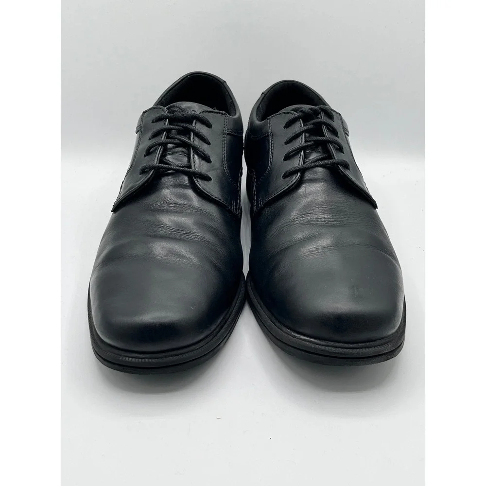 Rockport Men CI0821 truTECH Black Leather Slip Resistant Derby Shoes Size 9.5 M